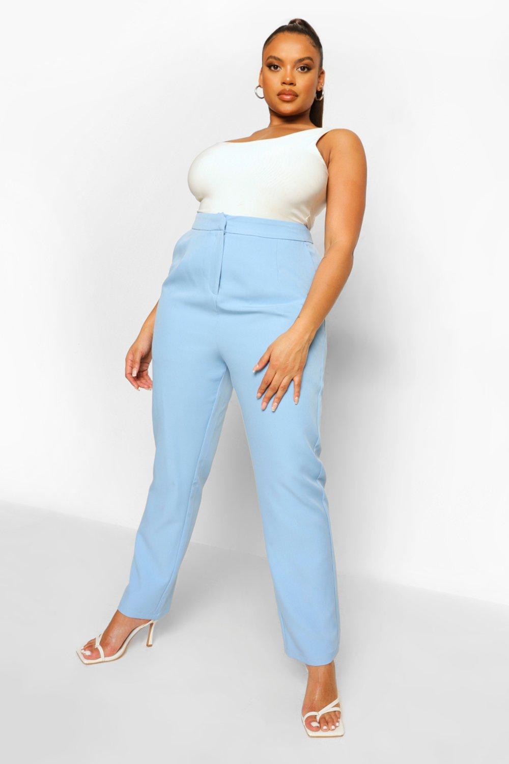 Powder blue cigarette sale trousers